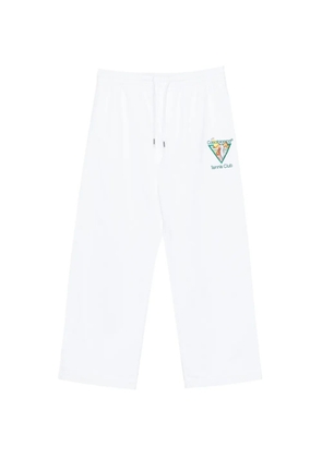 Casablanca Tennis Club embroidered track pants - White