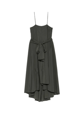 System asymmetric spaghetti-strap dress - Green