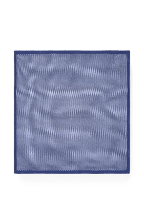 Zegna perforated-knit pocket square - Blue
