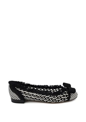 Ferragamo bow-top ballerina flats - Black