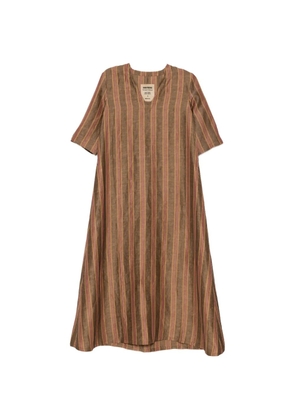 Uma Wang Apostle striped dress - Brown