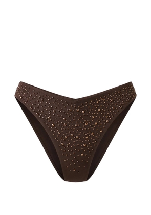 GUESS USA crystal-embellished bikini bottoms - Brown