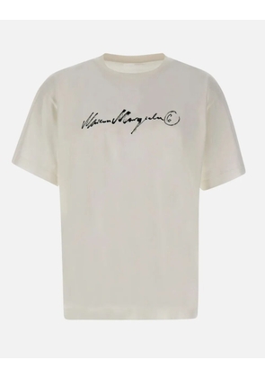 MM6 Maison Margiela signature-print T-shirt - White