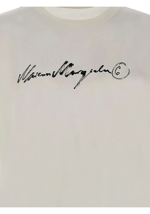 MM6 Maison Margiela signature-print T-shirt - White