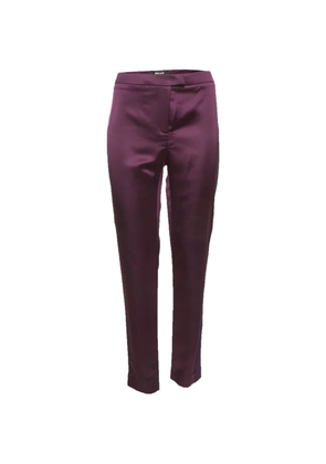 Just Cavalli Vintage side-tape satin straight-leg trousers - Purple