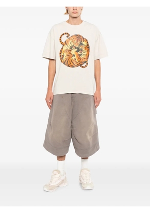 Melt cotton printed T-shirt - Neutrals