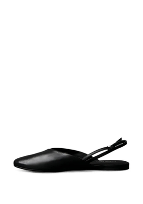 Calvin Klein slingback leather flat pumps - Black