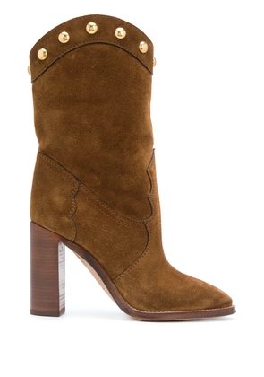 Saint Laurent Kate suede boots - Brown
