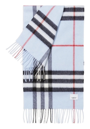 Burberry checked cashmere scarf - Blue