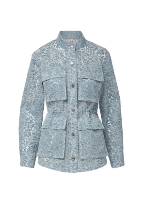 Veronica Beard Lane floral-lace jacket - Blue