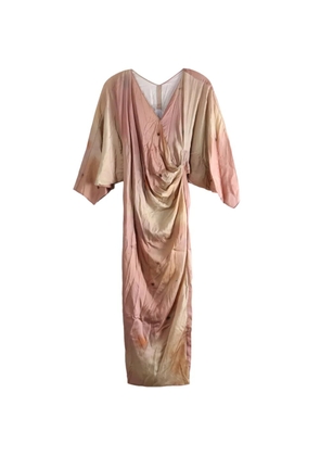 YANGKEHAN draped V-neck maxi dress - Pink