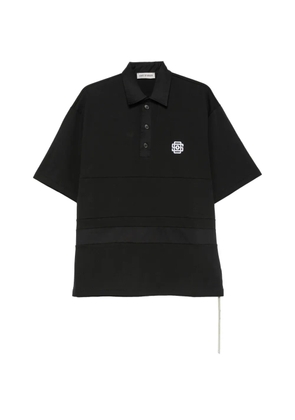 STATE OF ORDER logo-embroidered polo shirt - Black