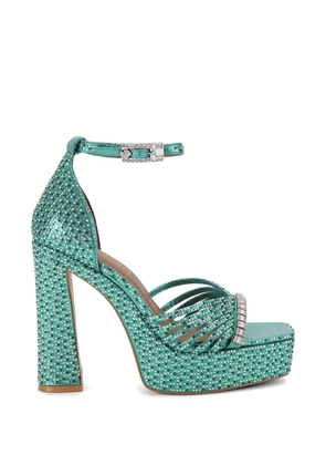 Kurt Geiger London crystal strap plataform heels - Green