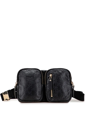 Gucci Pre-Owned 2016-2020 Guccissima belt bag - Black