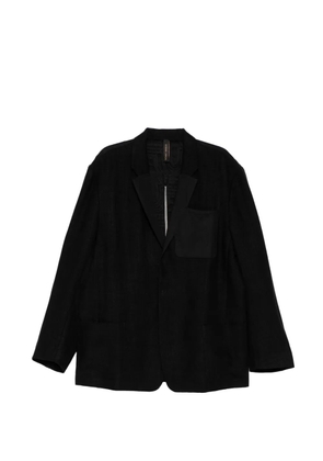 Giovanni Cavagna linen single-breasted jacket - Black