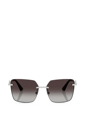 Dolce & Gabbana Eyewear crystal-embellished geometric-frame sunglasses - Silver