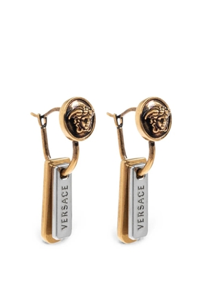 Versace Medusa plaque drop earrings - Gold