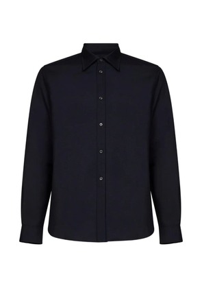 Jil Sander pointed-collar rounded-hem shirt - Blue