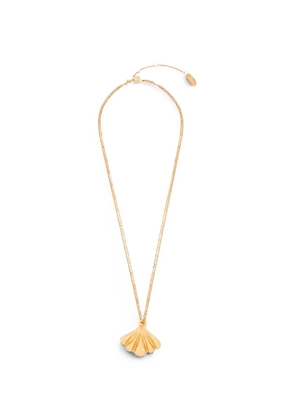 Chloé shell-pendant layered-chain necklace - Gold