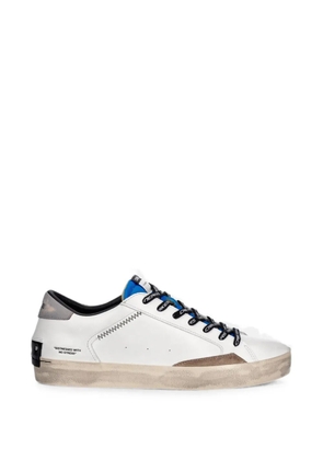 Crime London distressed-effect leather sneakers - White