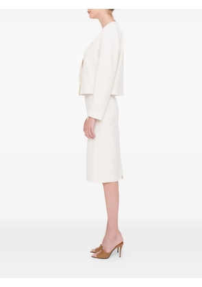 MEDEEA waistband-collar jacket - White