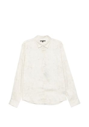 John Varvatos Luca geometric-print long-sleeved shirt - Neutrals