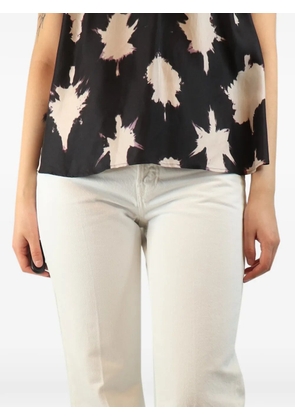 Ulla Johnson ruffle-sleeve printed top - Black