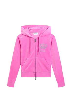 Juicy Couture Gothic Crown velour hoodie - Pink
