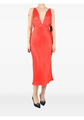 Materiel V-neck sleeveless midi dress - Red