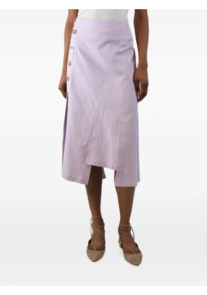 Eudon Choi button-detail midi skirt - Purple