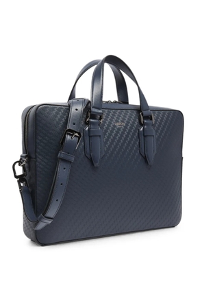 Lancel Charlie monogram-embossed laptop bag - Blue