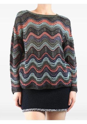 Missoni Pre-Owned sheer wave-pattern jumper - Grey