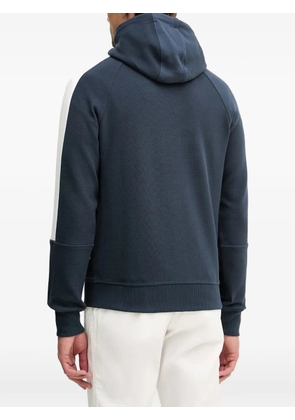 Aeronautica Militare logo-printed zip-up hoodie - Blue