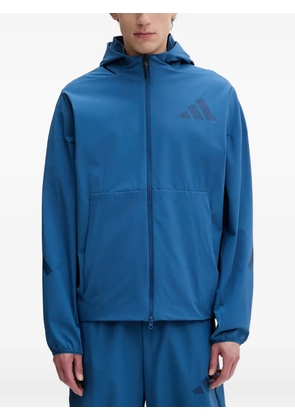 adidas Z.N.E. logo-print zip-up hoodie - Blue