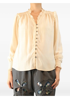 Cefinn ruffled silk blouse - Neutrals