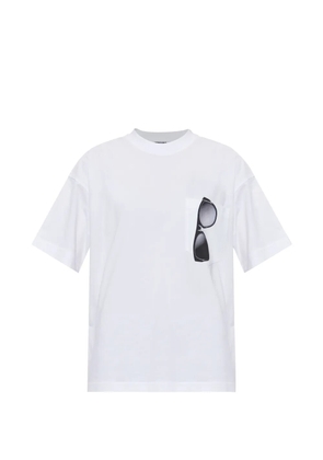 Moschino sunglasses-print-detail short-sleeve T-shirt - White