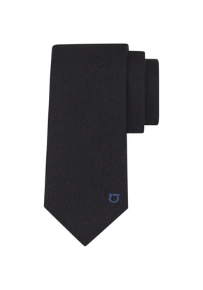 Ferragamo Gancini jacquard tie - Grey