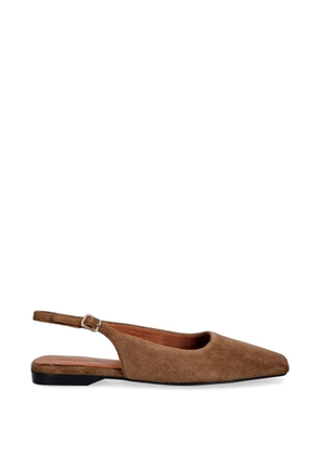 VAGABOND Delia square-toe slingback ballet flats - Brown