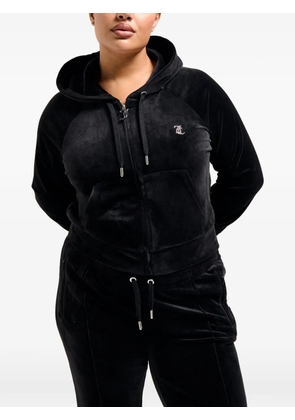 Juicy Couture diamanté velour hoodie - Black