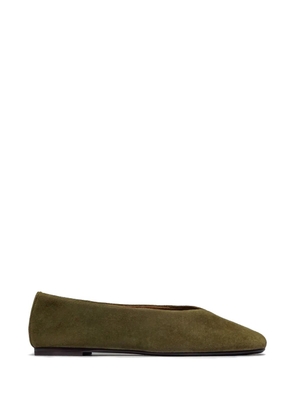 Bernardo suede square-toe ballet flats - Green