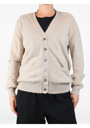 Crime V-neck cashmere cardigan - Neutrals