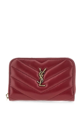 Saint Laurent Cassandre quilted wallet - Red