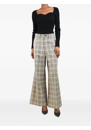 Marni Pre-Owned check-print wide-leg trousers - Black