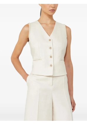 Max Mara cable-knit button-up waistcoat - Neutrals