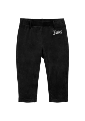 Juicy Couture Diamanté-logo capri trousers - Black