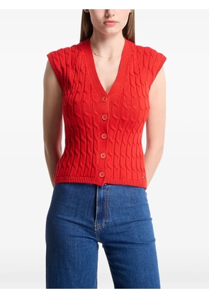 Tommy Hilfiger cable-knit button-up cardigan - Red