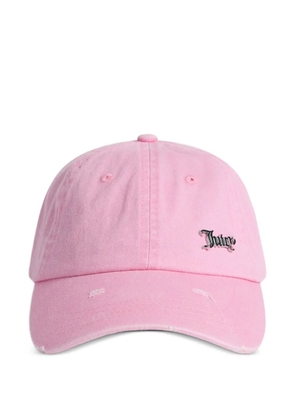 Juicy Couture distressed cotton denim cap - Pink