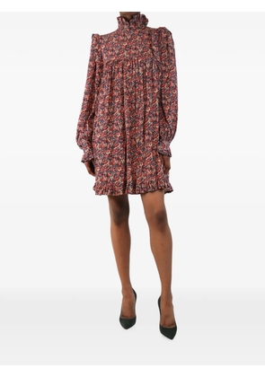 Laurence Bras floral-print ruffled mini dress - Blue