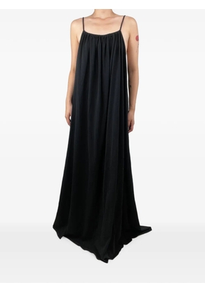 The Row Pre-Owned tassel-detail gathered maxi dress - Black
