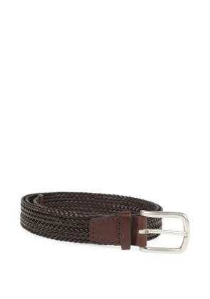Orciani plug braided leather belt - Brown
